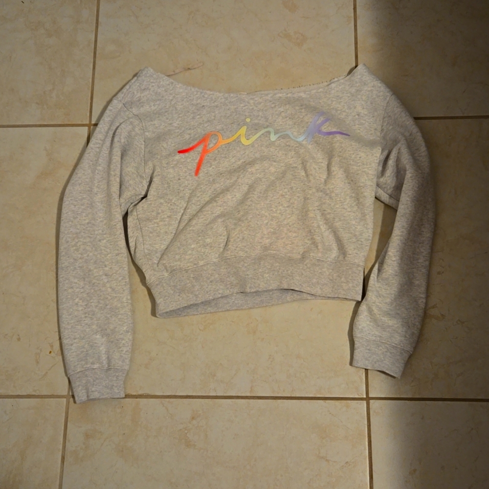 Victoria's Secret Pink Cropped Sweatshirt